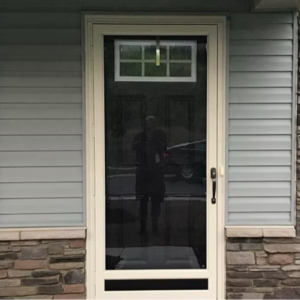 Custom full view storm door