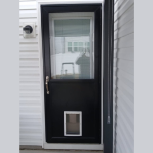 Crossbuck Dog Door Storm Door