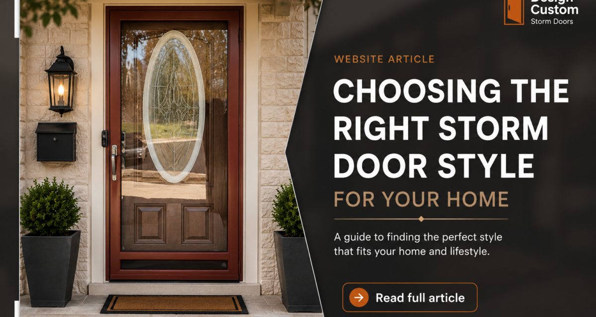 Choosing the Right Storm Door Style for Your Home: A Comprehensive Guide